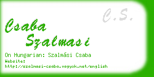 csaba szalmasi business card